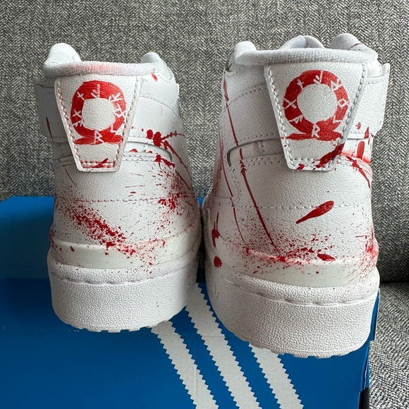 Adidas Originals X Hand Painted God Of War Shoes- US 9.5 & UK 9 - Picture 8 of 13